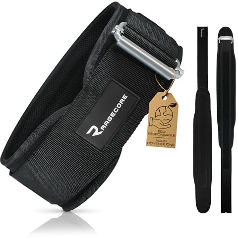 RAGECORE Ceinture de Musculation Sport, Squat, Haltérophilie, Bodybuilding, Force, Fitness, Gym, Levage, Crossfit - Ceinture Maintien du Dos et Lombaire pour Hommes et Femmes - Weightlifting Belt (S)