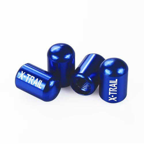 KAJAME 4 Pièces Voiture Capuchon De Valve Compatible avec pour Nissan X-Trail Xtrain X Train Pneus Anti-Poussière Bouchon De Valve Accessoires,C