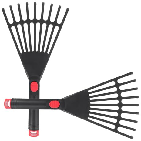 MAGICLULU 2 Rastrelli da Giardino in Plastica Resistenti, Rastrelli per e Foglie, Strumenti Portatili per Giardinaggio e Lavorazione del Terreno, Adatti per Prato e Raccolta Foglie