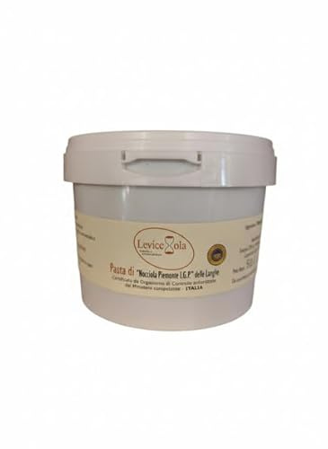 Levicciola- Pasta di nocciola PURA 100% Piemonte IGP Langhe - Senza zuccheri aggiunti, senza glutine e lattosio, Ideale per dolci gourmet e colazione - 500g