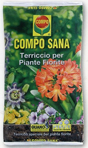 COMPO SANA Terriccio per Piante Fiorite, Per Piante in Vaso o Piena Terra, Con Guano, Sacco 20 L