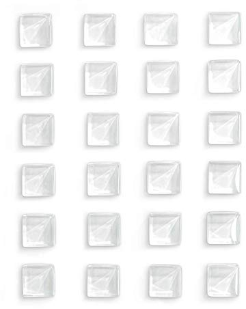 Mymazn Fridge Magnets Refrigerator Magnets for Fridge Cute Glass Magnets Decorative Kitchen Office (White)