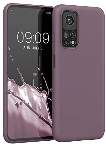 kwmobile Hülle kompatibel mit Xiaomi Mi 10T / Mi 10T Pro Hülle - weiches TPU Silikon Case - Cover geeignet für kabelloses Laden - Grape