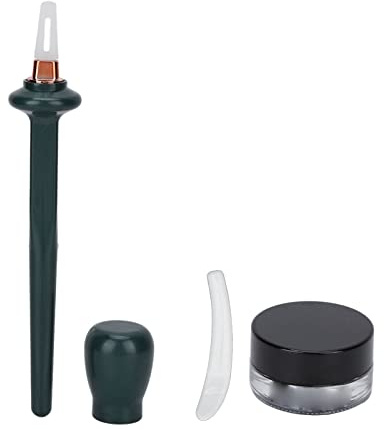 ZJchao 3pcs Green Eyeliner Makeup Tool, Waterproof Long Lasting Eyeliner Gel, Silicone Applicator Wand & Spatula