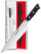VINNAR Cuchillo de cocina, cuchillo de cocina súper afilado de 20 cm, cuchillo profesional cuchillo de cocina, acero inoxidable alemán 5cr15mov, Mango negro de ergonomía ABS