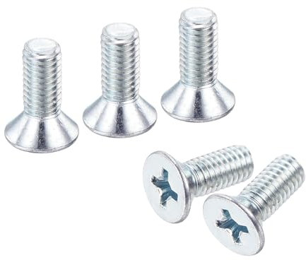 sourcing map Maschinenschrauben, Kreuzschlitzschrauben, Kreuzschlitzschrauben, Kreuzschlitzschrauben, Karbonstahl, Blau, für Wandsteckdose, Hausreparaturen, 100 Stück