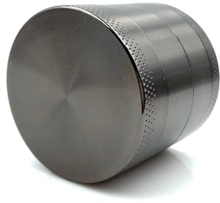 Krautmeister 4-teiliger Grinder Ø 20mm, Hochwertige Kräutermühle, Crusher für getrocknete Kräuter, Pollen, Blüten, Gewürze mit Pollensieb Mini (Grau)