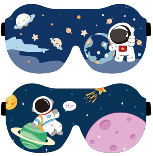 Maschera Per Gli Occhi Spaziale Da 2 Pezzi, Maschera Per Gli Occhi Per Dormire Ultra 3D, Maschera Per Gli Occhi Per Dormire Per Bambini, Maschera Per Gli Occhi In Seta
