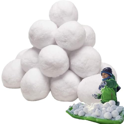 Schneeballkampf-Set für drinnen und draußen,Schneeballkampf-Set für drinnen und draußen | 50 Stück realistische künstliche Schneebälle - Sichere, robuste künstliche Schneebälle im Vliesbeutel für Weih
