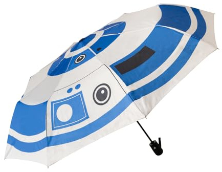 Grupo Erik Ombrello Pieghevole Star Wars, RD-2D - Ombrello Piccolo Antivento, Tascabile, Resistente e Automatico | Umbrella Star Wars Gadget (7 x 30 x 7 cm)