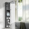 Thermostatic Shower Tower Column Panel, 3-Function 3-in-1 System with rain Shower Head, Handle and 4 Body Jets with Shelf (Black)