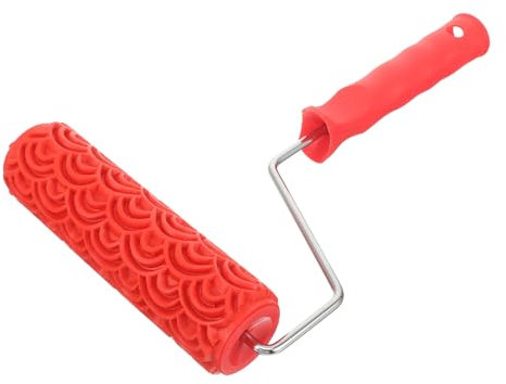 HOMSFOU Strukturierter Gummifarbenroller Mit Fischschuppenmuster Beständig Und Flexibel Für Künstlerische Wandbeschichtungen Und Dekorative Texturfolien Professionelles Malerwerkzeug