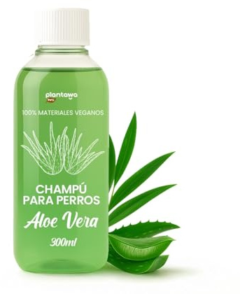 PLANTAWA Champú para Perros Aloe Vera 300ml | Champu Perro para Piel Sensible, Dermatitis y Picores | Champú Perros Hipoalergénico, Sin Parabenos ni Alérgenos | Vegano