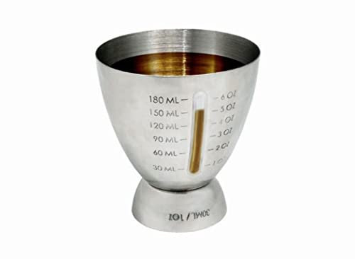 Vin Bouquet FIK 157 - Medidor Gigante de Acero Inoxidable,Jigger, Vaso Medidor Cocktail, Vaso Medidor Cocktail, Acero Inoxidable, Plateado
