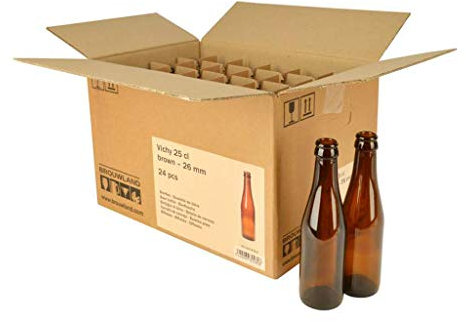 Bierflasche Vichy 25 Cl, Braun, 26 mm, Karton 24 St