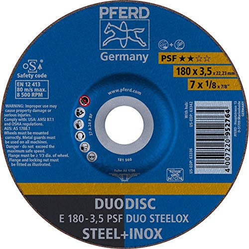 10 x PFERD Schruppscheibe E 180-3,5 PSF DUO STEELOX| Art.: 62017420