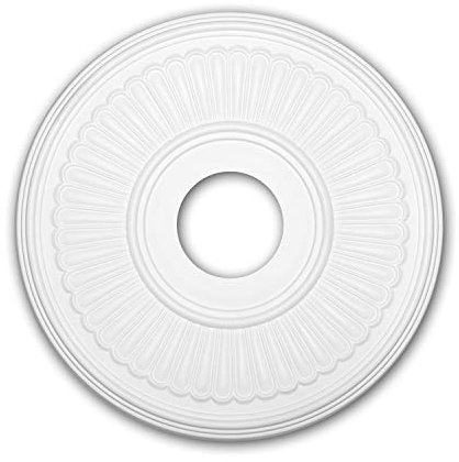 PRO[f]home® - Ceiling Rose 156047 Ceiling Decoration Medallion Rosette Decorative Element Neo-Classicism Style White Ø 40.4 cm Profhome