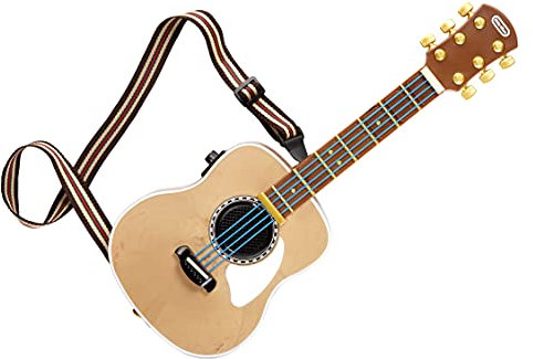 Little Tikes My Real Jam Akustikgitarre - Spielzeuggitarre mit Gurt und Tasche - 4 Spielmodi, Lautstärkeregelung, Bluetooth-Konnektivität - Fördert fantasievolles und kreatives Spielen - Ab 3 Jahren