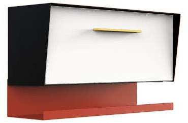 modbox USA Mid Century Wall Mounted Mailbox Custom Color Combo with Letter Tray - 12 Color Options