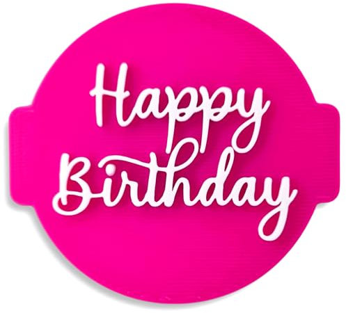Happy Birthday HB09 - embosser / stamp for fondant, icing, cupcake, cake, decoration