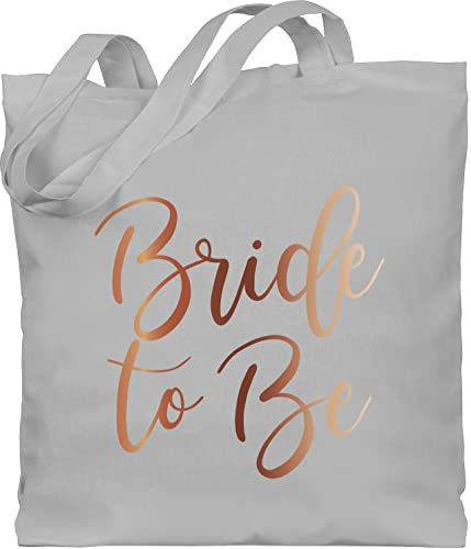 Baumwolltasche - JGA Junggesellenabschied Frauen - Bride to be - Unisize - Hellgrau - geschenk beutel braut bachelorette party stoffbeutel tasche jungesselnabschied jutebeutel aus baumwolle