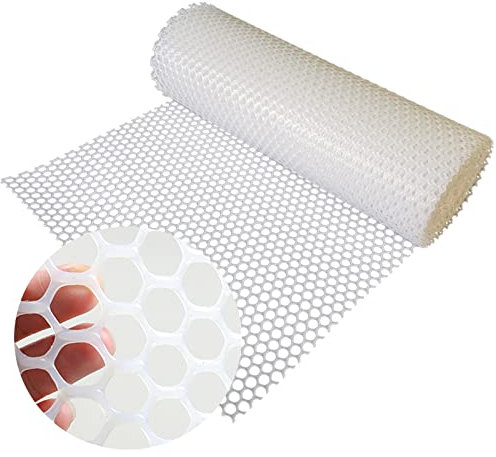 Maschendraht Gartenzaun Weißer Maschendrahtzaun aus extrudiertem Kunststoff, Geflügelgartennetz mit sechseckigen Löchern und festen Riemen für Pet Fence Floral Netting ( Color : White , Size : 1.2x50m