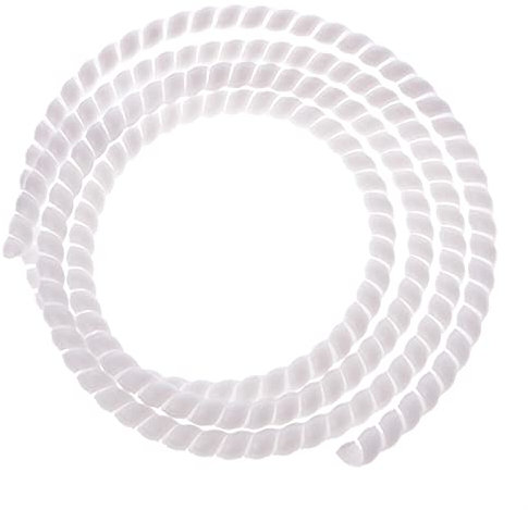 PNAAH Kabelführungshülse Linie Organizer Rohrschutz Spiralwickel Wickelkabel Drahtschutzabdeckung Flammhemmende Röhre Kabelschläuche (Color : White, Inside Diameter : 30mm)