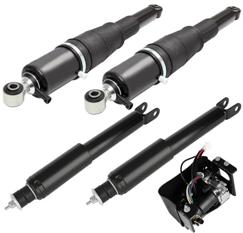 SCITOO Air Struts Suspension Kits Shocks Struts Air Compressor Pump fit for Cadillac for Escalade 2002-2006,for Escalade ESV 2003-2006,for Escalade EXT 2002-2006 Front and Rear Suspension Kit