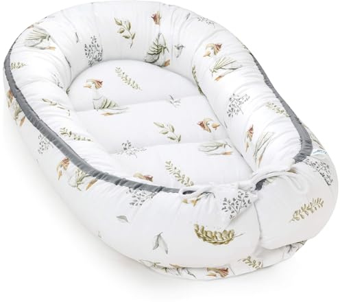 Pepi - Baby-Nest - Nestchen Baby - Baby-Nestchen für Neugeborene mit antiallergischer Füllung - Kokon für Sommer Frühling - hergestellt aus 100% Baumwolle