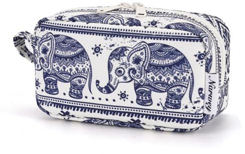 Kleine Make up Tasche für Handtasche, Kleine Kosmetiktasche Damen Schminktasche, Kulturtasche Damen Kulturbeutel, Makeup Tasche Makeup Bag (Elefant,Klein)
