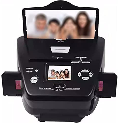 Digital Photo Converter, Digital Film & Slide Scanner, 2.4 Inch LCD Screen Capture 3 ½x5'',4''x6'',5''x7'' Photo Sizes, 35mm Slides & Negatives and Name Cards, Mac and PC Compatible