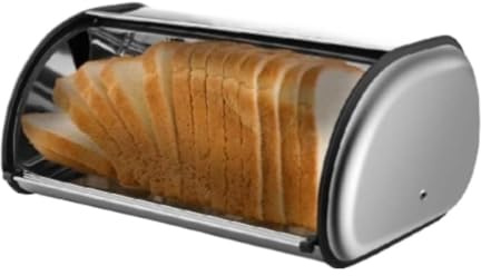 Boite à Pain Boîte à Pain Caisse à Pain Boîte À Pain Pour Comptoir De Cuisine En Acier Inoxydable Avec Couvercle À Enroulement Pour Boîte À Pain Avec Couvercle Boite de Conservation du Pain Boite a Pa
