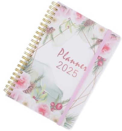 CAXUSD Notizbuch Mit Kalender Spiralbindung Aus Metall Papier Verhindert Durchschlagen Für Organisation Und Termine