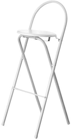 Generico Sgabello da Bar Pieghevole, Sedie Sgabello Pieghevole Portatile E Resistente, Sgabelli da Bar per Interni, Sgabelli Cucina Pieghevoli(White,65cm/26in)