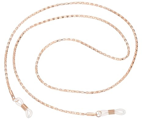PATIKIL Brillenhalter Um Den Hals K Gold Hohlkette Brillenband Modisch Stylishe Perlenkette Brillenkette Für Frauen Sonnenbrillen Alte Damen Brille Stück