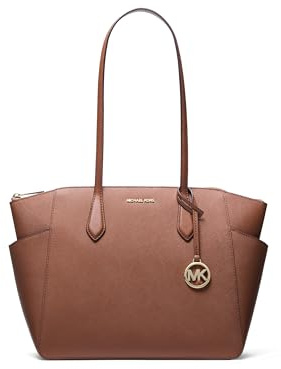 Michael Kors Damen Medium Top-Zip Tote Bag Marilyn Mittelgroße Tragetasche mit Reißverschluss, Goldfarbene Hardware/Saffiano/Gepäck