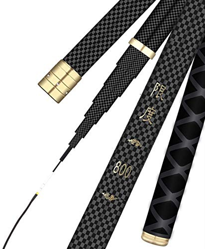 Angelrute,Teleskopruten Karpfenrute Super Light Hart Carbon Fiber Hand Angelrute Teleskop 2.7M / 3.6M .9M 4.5M 5.4M 6.30M 7.2M 8M 10M Stream-Rod(10m)