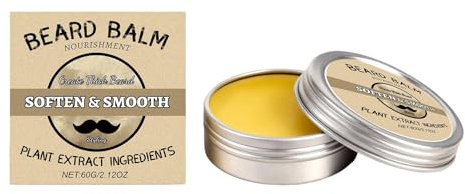 Zhadyu Adoucissant pour Barbe | Soin Moustache 60g Conditionneur,Crème Hydratante pour Barbes - Pour Voyage Quotidien Maison Salon Spa Nuit Après-Rasage