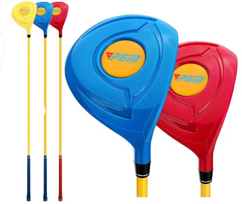 Barn högerhänt 1# träkolsskaft golfdriver för pojkar och flickor Fairway Woods golfklubb trä (ålder 2–3, röd)