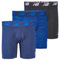 New Balance Men's 6 Boxer Brief Trunk Underpants Fly Front with Pouch, 3-Pack, Pigment/Pigment Woodgrain/Black, Large