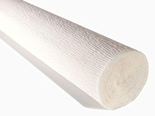 Crepe pappersrulle, premium italiensk tung 180 g, 13,3 kvm, vit