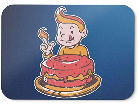 BLAK TEE Cute Boy and The Cake Mouse Pad 18 x 22 cm in 3 Colours Blue