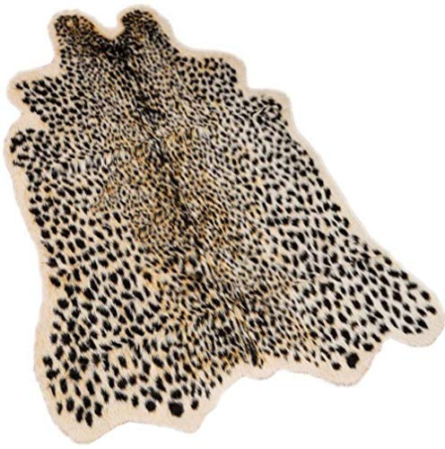 Asuprui Faux Cheetah Animal Rug Leopard Print Cowhide Area Rug For Kids Room 35 X 43 Inches