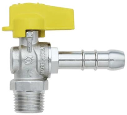 Rubinetto a sfera squadra per gas M portagomma metano UNI 7141 1/2