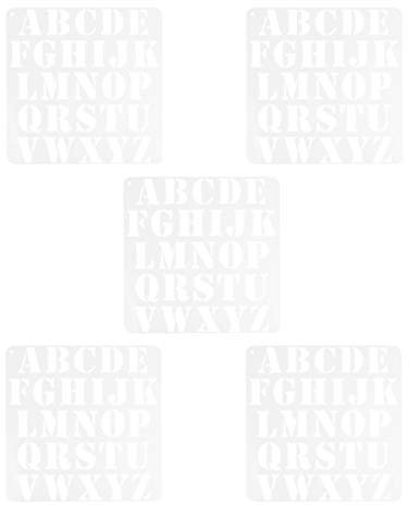 Milisten 5stücke Alphabet-schablonen Zeichenschablonen Und Malschablonen Wiederverwendbare Schablonenvorlage Für Basteln Scrapbooking Und Mehr