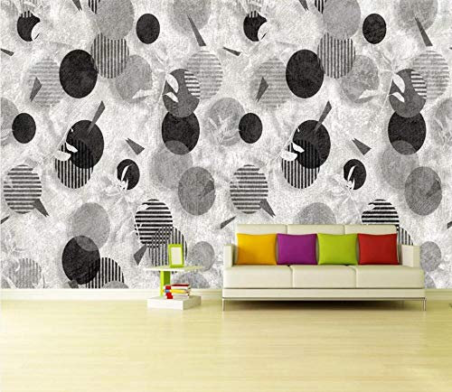 ZXCHEE Fototapete Geometrischer Kreis Retro 200x140cm Tapete Kinderzimmer Vliestapete Wohnzimmer Schlafzimmer Wandtapete Deco