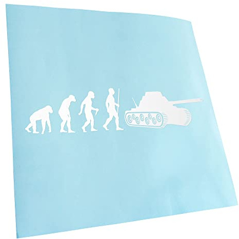 Kiwistar - Autocollant - évolution de la guerre - blanc - G24 - Pour voitures, vélos, véhicules, motos, cyclomoteurs, tuning, vitres arrière