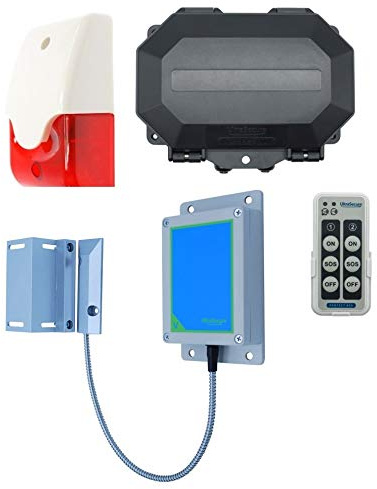 Long Range Wireless Gate Alarm With Outdoor Receiver & Siren & Flashing Strobe Light