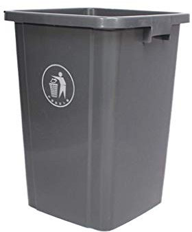 WYRKYP Poubelle Grise, Sans Couvercle Poubelle Extérieure de Rue Poubelle D'Hôtel de Restaurant de Capacité Épaissir La Boîte À Ordures Antidérapante Poubelles Intérieures/Extérieures,Gris,100L