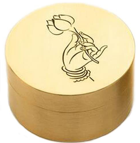 XIALON 5,9 cm Kupfer-Tintenbox, tragbare Tintensteine, Studenten, Antik-Tintenplatte, Kalligraphie-Malwerkzeug